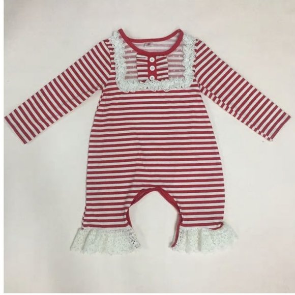 Other - Boutique Baby Girls Red Christmas Ruffle Romper